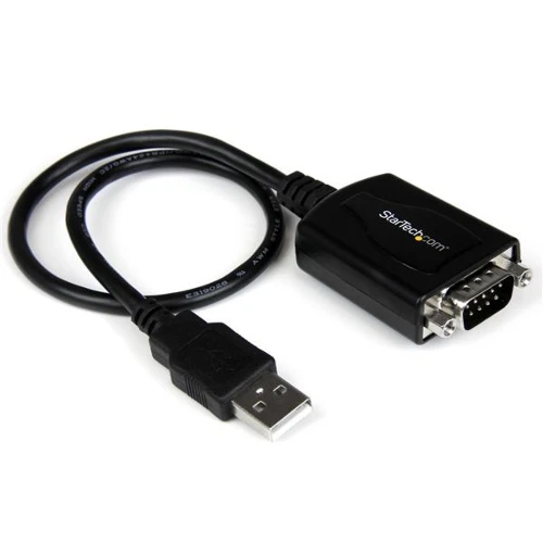 StarTech.com 1 Port Professional USB to Serial Adapter Cable with COM Retention, DB-9, USB 2.0 A, 0.42 m, Black