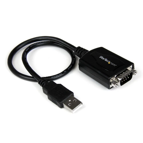 StarTech.com 1 ft USB to RS232 Serial DB9 Adapter Cable with COM Retention, Black, CE, FCC, Mac OS X 13.0 Ventura, 70 g, 1 pc(s), 145 mm