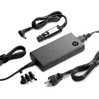 HP 90W Slim Combo Adapter with USB, Auto, Indoor, AC, Cigar lighter, Black