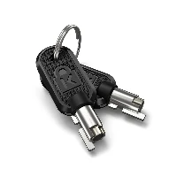 Kensington ClickSafe 2.0 Keyed Lock for Wedge-Shaped Slots, 1.8 m, Kensington, Key, Carbon steel, Black, Silver