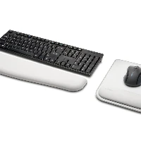 Kensington ErgoSoft Wrist Rest Mouse Pad for Standard Mouse, Grey, Monochromatic, Faux leather, Gel, Wrist rest