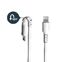 StarTech.com 6 foot (2m) Durable White USB-A to Lightning Cable - Heavy Duty Rugged Aramid Fiber USB Type A to Lightning Charger/Sync Power Cord - Apple MFi Certified iPad/iPhone 12, 2 m, Lightning, USB A, Male, Male, White