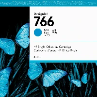 HP 766 300-ml Cyan DesignJet Ink Cartridge, Standard Yield, Dye-based ink, 300 ml, 1 pc(s)
