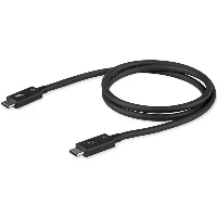 StarTech.com 0.8 m (2.7 ft.) Thunderbolt 3 to Thunderbolt 3 Cable - 40Gbps, Male, Male, 0.8 m, Black, Nickel, 40 Gbit/s