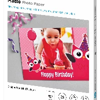 HP Matte Photo Paper, 180 g/m2, 10 x 15 cm (101 x 152 mm), 25 sheets, Matt, 180 g/m, 10x15 cm, White, 25 sheets, Home
