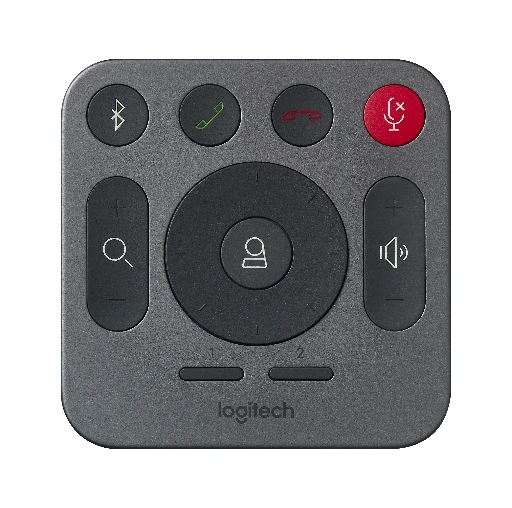 Logitech Rally Remote Control, Webcam, RF Wireless, Press buttons, Black