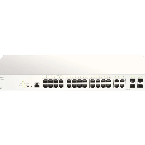 D-Link DBS-2000-28P, Managed, L2, Gigabit Ethernet (10/100/1000), Power over Ethernet (PoE), Rack mounting