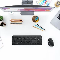 Logitech MX Keys, Full-size (100%), RF Wireless + Bluetooth, AZERTY, Graphite