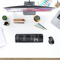 Logitech MX Keys, Full-size (100%), RF Wireless + Bluetooth, AZERTY, Graphite