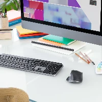 Logitech MX Keys, Full-size (100%), RF Wireless + Bluetooth, AZERTY, Graphite