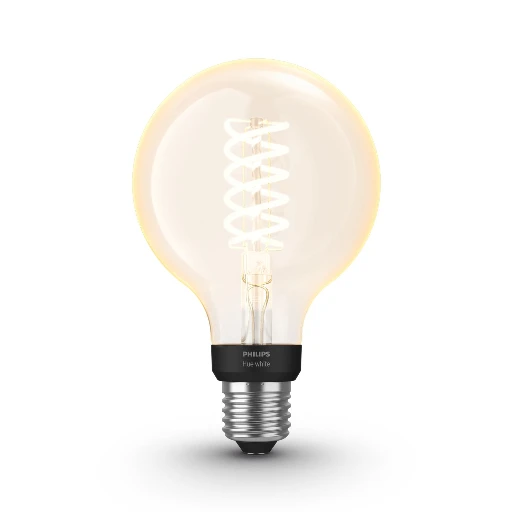 Philips Hue White 1-pack G93 E27 Filament, Smart bulb, Black, Grey, Bluetooth/Zigbee, LED, E27, Soft white