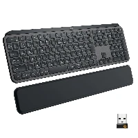Logitech MX Keys Plus, Full-size (100%), RF Wireless + Bluetooth, QWERTY, Graphite