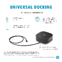 HP USB-C Dock G5, Wired, USB 3.2 Gen 1 (3.1 Gen 1) Type-C, Black, HP, ProBook 450 G7 Notebook PC ProBook 440 G7 Notebook PC ProBook 430 G7 Notebook PC ZHAN 66 Pro 14..., Business