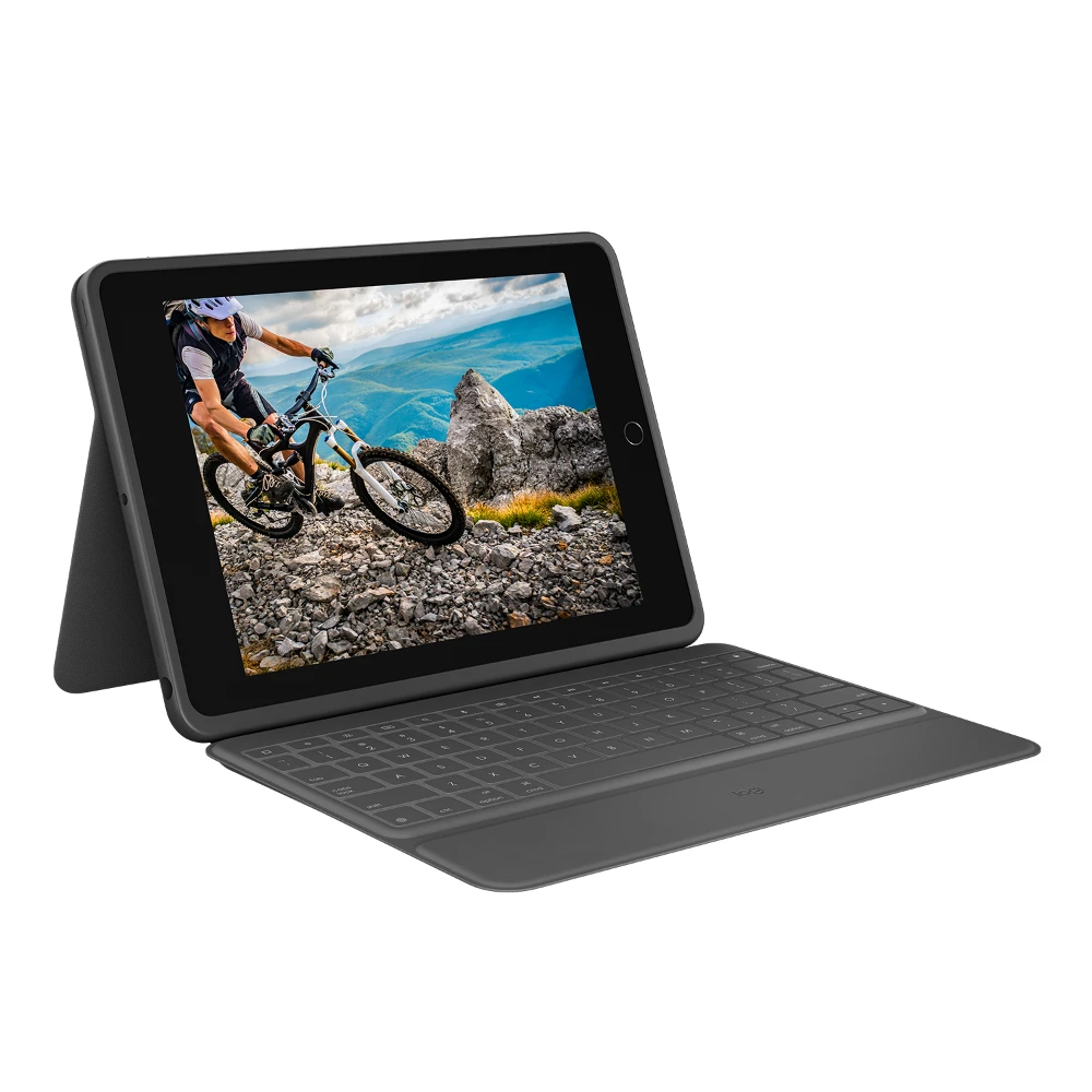 Logitech Rugged Folio For iPad (7th gen), AZERTY, French, 1.8 cm, 1.2 mm, Apple, iPad (7th gen), iPad (8th gen)