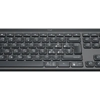 Logitech MX Keys, Full-size (100%), RF Wireless + Bluetooth, QWERTY, Graphite