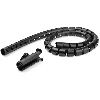 StarTech.com 1.5 m (4.9 ft.) Cable-Management Sleeve - Spiral - 25 mm (1 in.) Diameter, Cable sleeve, Polyethylene (PE), Black