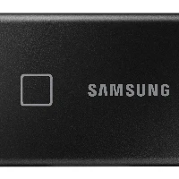 Samsung Portable SSD T7 Touch 2TB - Black, 2000 GB, USB Type-C, 3.2 Gen 2 (3.1 Gen 2), 1050 MB/s, Password protection, Black