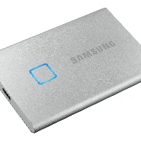 Samsung Portable SSD T7 Touch 2TB - Silver, 2000 GB, USB Type-C, 3.2 Gen 2 (3.1 Gen 2), 1050 MB/s, Password protection, Silver