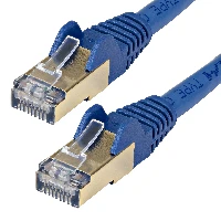 StarTech.com 5m CAT6a Ethernet Cable - 10 Gigabit Shielded Snagless RJ45 100W PoE Patch Cord - 10GbE STP Network Cable w/Strain Relief - Blue Fluke Tested/Wiring is UL Certified/TIA, 5 m, Cat6a, S/UTP (STP), RJ-45, RJ-45