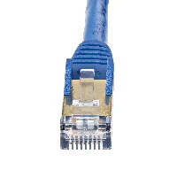 StarTech.com 5m CAT6a Ethernet Cable - 10 Gigabit Shielded Snagless RJ45 100W PoE Patch Cord - 10GbE STP Network Cable w/Strain Relief - Blue Fluke Tested/Wiring is UL Certified/TIA, 5 m, Cat6a, S/UTP (STP), RJ-45, RJ-45