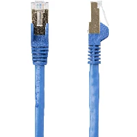 StarTech.com 5m CAT6a Ethernet Cable - 10 Gigabit Shielded Snagless RJ45 100W PoE Patch Cord - 10GbE STP Network Cable w/Strain Relief - Blue Fluke Tested/Wiring is UL Certified/TIA, 5 m, Cat6a, S/UTP (STP), RJ-45, RJ-45