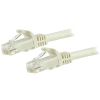 StarTech.com 7.5m CAT6 Ethernet Cable - White CAT 6 Gigabit Ethernet Wire -650MHz 100W PoE RJ45 UTP Network/Patch Cord Snagless w/Strain Relief Fluke Tested/Wiring is UL Certified/TIA, 7.5 m, Cat6, U/UTP (UTP), RJ-45, RJ-45