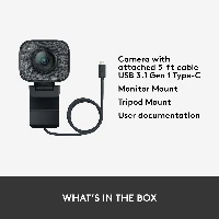 Logitech StreamCam, 1920 x 1080 pixels, Full HD, 60 fps, 1080p, 2 - 3.7 mm, 0.1 m