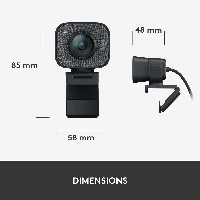 Logitech StreamCam, 1920 x 1080 pixels, Full HD, 60 fps, 1080p, 2 - 3.7 mm, 0.1 m