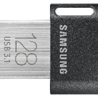 Samsung MUF-128AB, 128 GB, USB Type-A, 3.2 Gen 1 (3.1 Gen 1), 300 MB/s, Capless, Grey, Silver