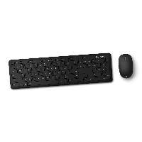 Microsoft Bluetooth Desktop, Full-size (100%), Bluetooth, Membrane, Black, Mouse included