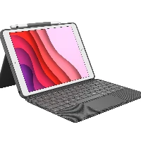 Logitech Combo Touch, QWERTY, Spanish, Touchpad, 1.8 cm, 1 mm, Apple