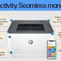 HP LaserJet Pro 3002dw Printer, Black and white, Printer for Small medium business, Print, Two-sided printing, Laser, 1200 x 1200 DPI, A4, 33 ppm, Duplex printing, Grey, White