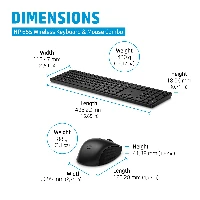 HP655WirelessKeyboardandMouseCombo,Full-size(100%),RFWireless,Membrane,Black,Mouseincluded