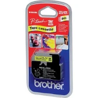 Brother M-K621B, Black on yellow, M, Brother, P-touch PT-85, PT-75, PT-BB4, PT-55, PT-65, PT-80, PT-90, 9 mm, 8 m