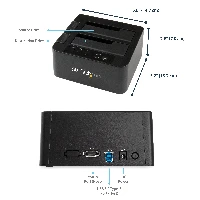 StarTech.com Dual Bay Hard Drive Duplicator, Standalone USB 3.0 (5 Gbps) / eSATA to 2.5/3.5