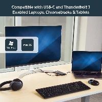 StarTech.com USB C Multiport Adapter, Portable USB-C Dock to 4K HDMI, 2-pt USB 3.0 Hub, SD/SDHC, GbE, 60W PD Pass-Through - USB Type-C/Thunderbolt 3 - REPLACED BY DKT30CHSDPD1, Wired, USB 3.2 Gen 1 (3.1 Gen 1) Type-C, 10,100,1000 Mbit/s, IEEE 802.3, IEEE 802.3ab, IEEE 802.3u, Black, Grey, MMC, SD