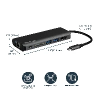 StarTech.com USB C Multiport Adapter, Portable USB-C Dock to 4K HDMI, 2-pt USB 3.0 Hub, SD/SDHC, GbE, 60W PD Pass-Through - USB Type-C/Thunderbolt 3 - REPLACED BY DKT30CHSDPD1, Wired, USB 3.2 Gen 1 (3.1 Gen 1) Type-C, 10,100,1000 Mbit/s, IEEE 802.3, IEEE 802.3ab, IEEE 802.3u, Black, Grey, MMC, SD