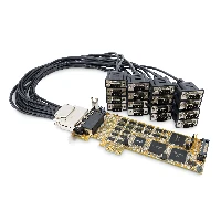 StarTech.com 16-Port Low-Profile Serial Card - RS232 - PCI Express, PCIe, Serial, Low-profile, PCIe 1.1, RS-232, Yellow