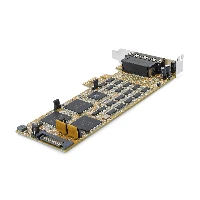 StarTech.com 16-Port Low-Profile Serial Card - RS232 - PCI Express, PCIe, Serial, Low-profile, PCIe 1.1, RS-232, Yellow