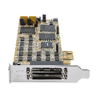 StarTech.com 16-Port Low-Profile Serial Card - RS232 - PCI Express, PCIe, Serial, Low-profile, PCIe 1.1, RS-232, Yellow