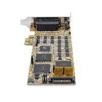 StarTech.com 16-Port Low-Profile Serial Card - RS232 - PCI Express, PCIe, Serial, Low-profile, PCIe 1.1, RS-232, Yellow