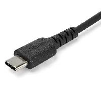 StarTech.com 2m USB A to USB C Charging Cable - Durable Fast Charge & Sync USB 2.0 to USB Type C Data Cord - Rugged TPE Jacket Aramid Fiber M/M 3A Black - Samsung S10, iPad Pro, Pixel, 2 m, USB A, USB C, USB 2.0, 480 Mbit/s, Black