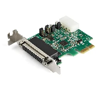 StarTech.com 4-port PCI Express RS232 Serial Adapter Card - PCIe RS232 Serial Host Controller Card - PCIe to Serial DB9 - 16950 UART - Low Profile Expansion Card - Windows/Linux, PCIe, Serial, PCIe 1.1, Green, 214358 h, CE, FCC