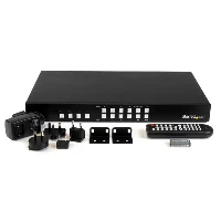StarTech.com 4x4 HDMI Matrix Switch with Picture-and-Picture Multiviewer or Video Wall, HDMI, Aluminium, Black, 1280 x 720 (HD 720), 1920 x 1080 (HD 1080), 1920 x 1200 (WUXGA), 640 x 480 (VGA), 1080p, 720p, 1920 x 1200 pixels