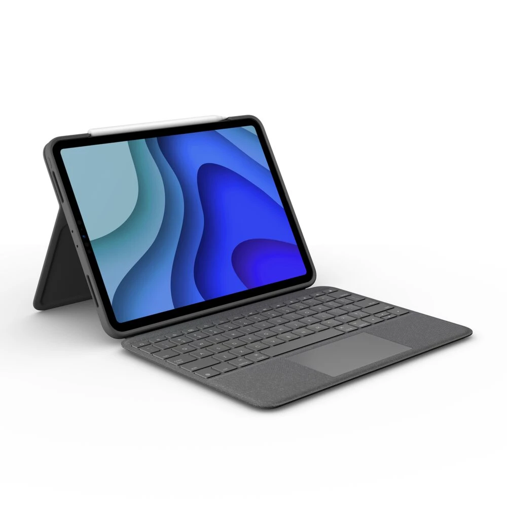 Logitech Folio Touch, QWERTZ, German, Trackpad, 1.8 cm, 1 mm, Apple