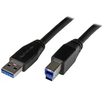 StarTech.com Active USB 3.0 USB-A to USB-B Cable - M/M - 10m (30ft), 10 m, USB A, USB B, USB 3.2 Gen 1 (3.1 Gen 1), Male/Male, Black