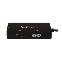 StarTech.com USB-C Multiport Video Adapter - 3-in-1 - 4K 30Hz - Black, USB Type-C, DVI output, HDMI output, VGA (D-Sub) output, 3840 x 2160 pixels