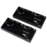 StarTech.com Long Range USB VGA KVM Console Extender over Cat5 UTP - 1000 ft, Transmitter & receiver, Wired, 300 m, 1920 x 1200 pixels, Hotkeys, Push-buttons, Black