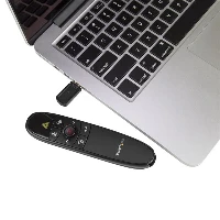 StarTech.com Wireless Presentation Remote with Red Laser Pointer - 90 ft. (27 m), USB, 27 m, Black
