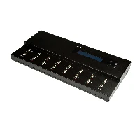 StarTech.com Standalone 1 to 15 USB Thumb Drive Duplicator and Eraser, Multiple USB Flash Drive Copier, System and File and Whole-Drive Copy at 1.5 GB/min, Single and 3-Pass Erase, LCD Display, 150 W, 100 - 240 V, 2.2 A, 12 V, 12.5 A, ANZ, EU, JP, UK